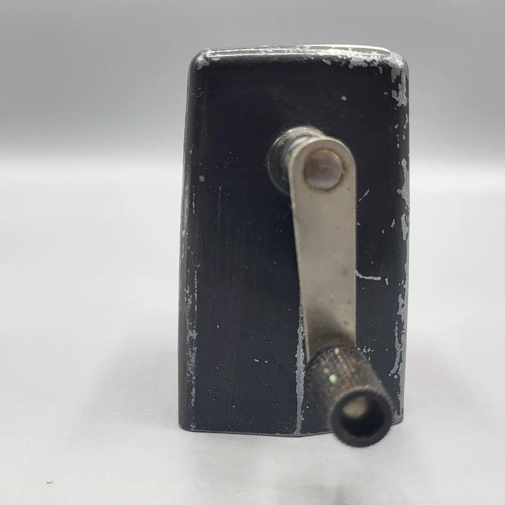 Boston Boston-ette Pencil Sharpener Manual Hand Crank Red Black Vintage